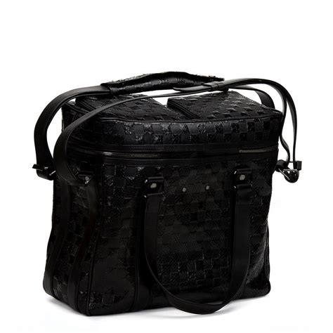 louis vuitton black checkered backpack